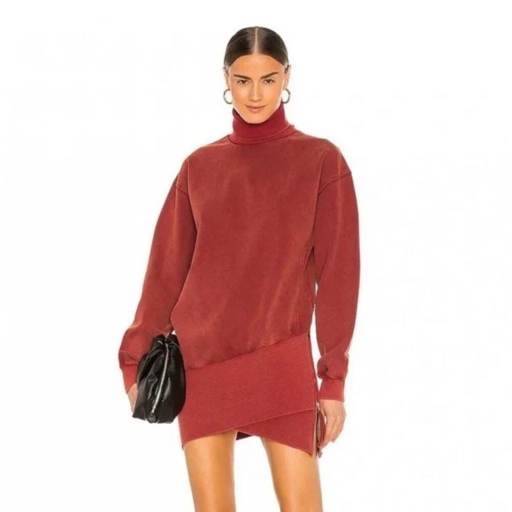 Young Broke and Fabulous Asymmetrical Zipper Sweatshirt Dress